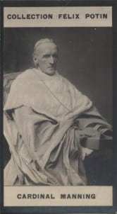 Photographie de la collection F&eacute;lix Potin (4 x 7,5 cm) repr&eacute;sentant : Cardinal Manning.. MANNING (Henry-Edouard) 