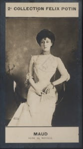 Photographie de la collection F&eacute;lix Potin (4 x 7,5 cm) repr&eacute;sentant : Reine Maud de Norv&egrave;ge.. MAUD (Reine de Norv&egrave;ge) - (Photo de la 2e collection ...