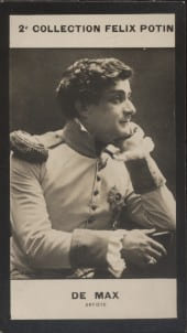 Photographie de la collection F&eacute;lix Potin (4 x 7,5 cm) repr&eacute;sentant : De Max, com&eacute;dien.. MAX (Edouard-Alexandre de) - (Photo de la 2e collection F&eacute;lix ...