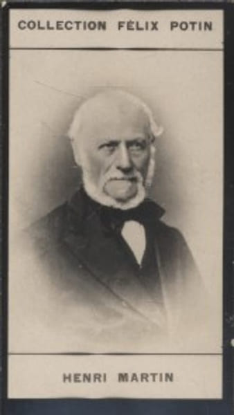 Photographie de la collection F&eacute;lix Potin (4 x 7,5 cm) repr&eacute;sentant : Henri Martin, historien.. MARTIN (Henri) 