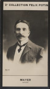Photographie de la collection F&eacute;lix Potin (4 x 7,5 cm) repr&eacute;sentant : Henry Mayer, com&eacute;dien.. MAYER (Henry) - (Photo de la 2e collection F&eacute;lix Potin) ...