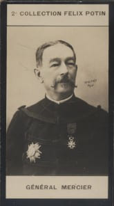 Photographie de la collection F&eacute;lix Potin (4 x 7,5 cm) repr&eacute;sentant : G&eacute;n&eacute;ral Auguste Mercier.. MERCIER (Auguste) - (Photo de la 2e collection F&eacute;lix ...
