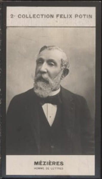 Photographie de la collection F&eacute;lix Potin (4 x 7,5 cm) repr&eacute;sentant : Alfred M&eacute;zi&egrave;res, homme de lettres.. MEZIERES (Alfred) - (Photo de la 2e ...