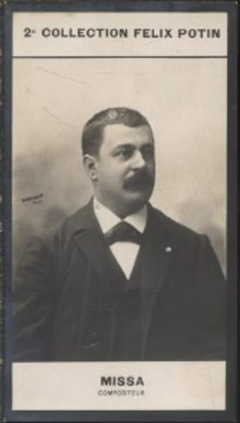 Photographie de la collection F&eacute;lix Potin (4 x 7,5 cm) repr&eacute;sentant : Edmond Missa, compositeur.. MISSA (Edmond) - (Photo de la 2e collection F&eacute;lix ...