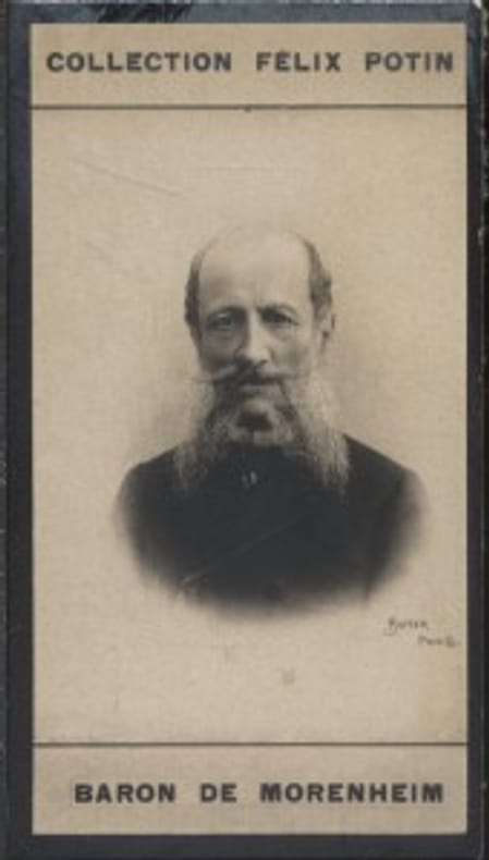 Photographie de la collection Félix Potin (4 x 7,5 cm) représentant : Baron de Morenheim, homme d'état russe.. MORENHEIM (Baron de) Photo Boyer.