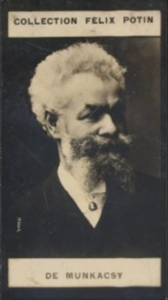 Photographie de la collection F&eacute;lix Potin (4 x 7,5 cm) repr&eacute;sentant : Michel de Munkaczy, peintre.. MUNKACZY Michel de Photo Nadar.