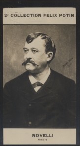 Photographie de la collection Félix Potin (4 x 7,5 cm) représentant : Ermete Novelli, comédien.. NOVELLI Ermete - (Photo de la 2e collection Félix ...