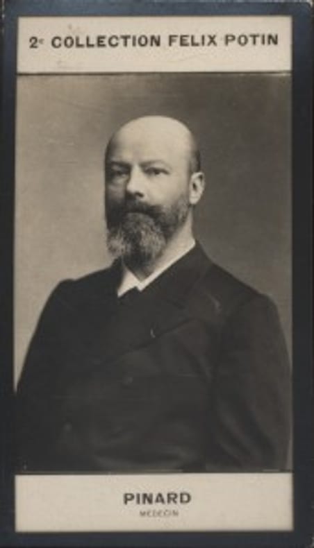 Photographie de la collection Félix Potin (4 x 7,5 cm) représentant : Adolphe Pinard, médecin.. PINARD Adolphe - (Photo de la 2e collection Félix ...