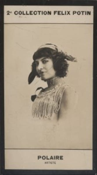 Photographie de la collection F&eacute;lix Potin (4 x 7,5 cm) repr&eacute;sentant : Claudine Polaire, com&eacute;dienne.. POLAIRE Claudine - (Photo de la 2e collection ...