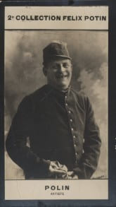Photographie de la collection F&eacute;lix Potin (4 x 7,5 cm) repr&eacute;sentant : Pierre-Paul Marsal&egrave;s dit Polin, chansonnier.. POLIN - (Photo de la 2e collection ...