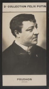 Photographie de la collection F&eacute;lix Potin (4 x 7,5 cm) repr&eacute;sentant : Charles-Fran&ccedil;ois Prudhon, com&eacute;dien.. PRUDHON Charles-Fran&ccedil;ois - (Photo de la 2e ...