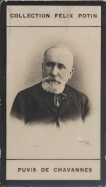 Photographie de la collection F&eacute;lix Potin (4 x 7,5 cm) repr&eacute;sentant : Pierre Puvis de Chavannes, peintre.. PUVIS DE CHAVANNES Pierre 