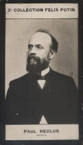 Photographie de la collection Félix Potin (4 x 7,5 cm) représentant : Paul Reclus, médecin.