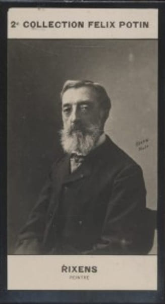 Photographie de la collection F&eacute;lix Potin (4 x 7,5 cm) repr&eacute;sentant : Jean Rixens, peintre.. RIXENS Jean-Andr&eacute; - (Photo de la 2e collection F&eacute;lix ...