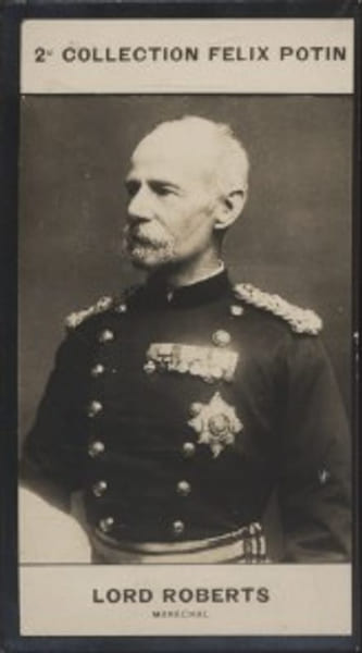Photographie de la collection F&eacute;lix Potin (4 x 7,5 cm) repr&eacute;sentant : Lord Fr&eacute;d&eacute;ric Roberts - Mar&eacute;chal.. ROBERTS Fr&eacute;d&eacute;ric (Lord) - (Photo de la 2e ...