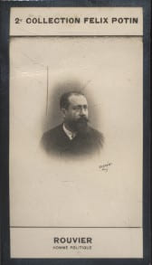 Photographie de la collection F&eacute;lix Potin (4 x 7,5 cm) repr&eacute;sentant : Maurice Rouvier, homme politique.. ROUVIER Maurice - (Photo de la 2e collection ...