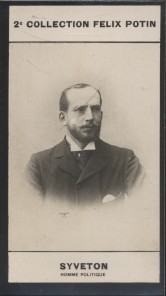 Photographie de la collection Félix Potin (4 x 7,5 cm) représentant : Gabriel Syveton, homme politique.. SYVETON Gabriel - (Photo de la 2e collection ...