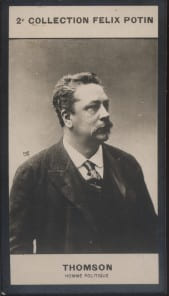 Photographie de la collection F&eacute;lix Potin (4 x 7,5 cm) repr&eacute;sentant : Gaston Thomson, homme politique.. THOMSON Gaston - (Photo de la 2e collection ...
