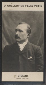 Photographie de la collection Félix Potin (4 x 7,5 cm) représentant : René Viviani, homme politique.. VIVIANI René - (Photo de la 2e collection Félix ...