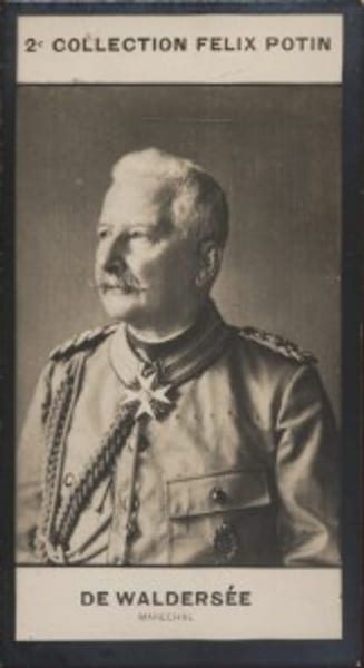 Photographie de la collection F&eacute;lix Potin (4 x 7,5 cm) repr&eacute;sentant : Comte Alfred de Waldersee - Mar&eacute;chal.. WALDERSEE Alfred (Comte de) - (Photo de ...