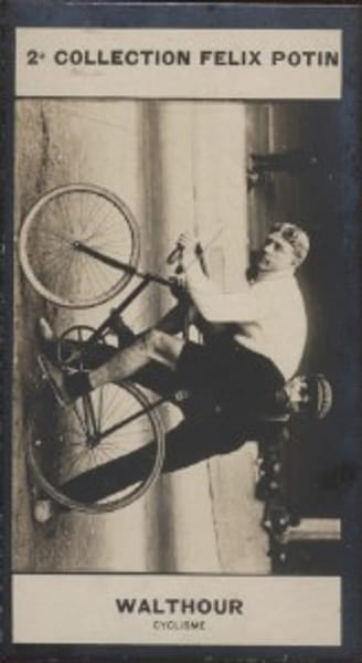 Photographie de la collection F&eacute;lix Potin (4 x 7,5 cm) repr&eacute;sentant : Bobby Walthour, coureur cycliste.. WALTHOUR Bobby - (Photo de la 2e collection ...