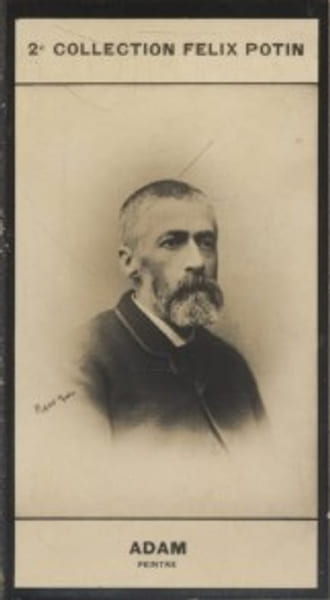 Photographie de la collection F&eacute;lix Potin (4 x 7,5 cm) repr&eacute;sentant : Emile Adam ou Adan, peintre.. ADAN (Emile) - (Photo de la 2e collection F&eacute;lix ...