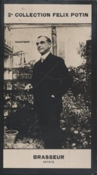 Photographie de la collection F&eacute;lix Potin (4 x 7,5 cm) repr&eacute;sentant : Albert Brasseur, com&eacute;dien.. BRASSEUR (Albert) - (Photo de la 2e collection F&eacute;lix ...