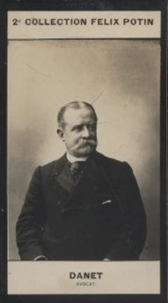 Photographie de la collection F&eacute;lix Potin (4 x 7,5 cm) repr&eacute;sentant : Albert Danet, avocat.. DANET (Albert) - (Photo de la 2e collection F&eacute;lix Potin) 