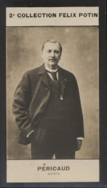 Photographie de la collection F&eacute;lix Potin (4 x 7,5 cm) repr&eacute;sentant : Jean-Louis P&eacute;ricaud, acteur et auteur dramatique.. PERICAUD (Jean-Louis) - ...