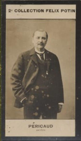 Photographie de la collection F&eacute;lix Potin (4 x 7,5 cm) repr&eacute;sentant : Jean-Louis P&eacute;ricaud, acteur et auteur dramatique.. PERICAUD (Jean-Louis) - ...