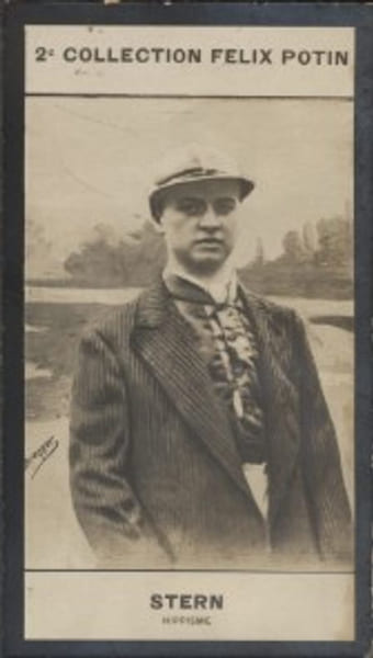 Photographie de la collection F&eacute;lix Potin (4 x 7,5 cm) repr&eacute;sentant : Georges Stern, jockey.. STERN (Georges) - (Photo de la 2e collection F&eacute;lix ...
