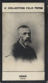 Photographie de la collection F&eacute;lix Potin (4 x 7,5 cm) repr&eacute;sentant : Emile Adam ou Adan, peintre.. ADAN (Emile) - (Photo de la 2e collection F&eacute;lix ...