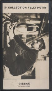 Photographie de la collection F&eacute;lix Potin (4 x 7,5 cm) repr&eacute;sentant : Henri Cissac, champion motocycliste.. CISSAC (Henri) - (Photo de la 2e ...