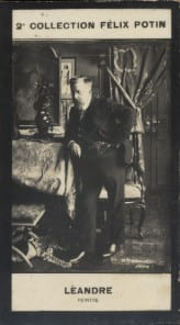 Photographie de la collection F&eacute;lix Potin (4 x 7,5 cm) repr&eacute;sentant : Charles-Lucien L&eacute;andre, caricaturiste.. LEANDRE (Charles-Lucien) - (Photo de la ...
