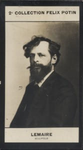 Photographie de la collection F&eacute;lix Potin (4 x 7,5 cm) repr&eacute;sentant : Hector Lemaire, sculpteur.. LEMAIRE (Hector) - (Photo de la 2e collection F&eacute;lix ...