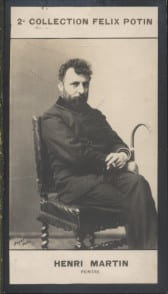 Photographie de la collection F&eacute;lix Potin (4 x 7,5 cm) repr&eacute;sentant : Henri Martin, peintre.. MARTIN (Henri) - (Photo de la 2e collection F&eacute;lix Potin) ...