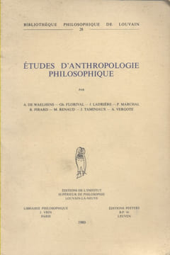 Etudes d'anthropologie philosophique.. ANTHROPOLOGIE