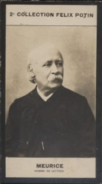 Photographie de la collection F&eacute;lix Potin (4 x 7,5 cm) repr&eacute;sentant : Paul Meurice, homme de lettres.. MEURICE (Paul) - (Photo de la 2e collection ...