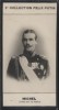 Photographie de la collection Félix Potin (4 x 7,5 cm) représentant : Grand Duc Michel-Nicolaiévitch de Russie.. MICHEL-NICOLAIEVITCH (Grand Duc de ...