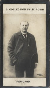 Photographie de la collection F&eacute;lix Potin (4 x 7,5 cm) repr&eacute;sentant : Jean-Louis P&eacute;ricaud, acteur et auteur dramatique.. PERICAUD (Jean-Louis) - ...