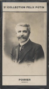 Photographie de la collection Félix Potin (4 x 7,5 cm) représentant : Paul Poirier, médecin.