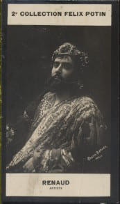 Photographie de la collection F&eacute;lix Potin (4 x 7,5 cm) repr&eacute;sentant : Maurice Renaud, com&eacute;dien.. RENAUD Maurice-Arnold - (Photo de la 2e collection ...