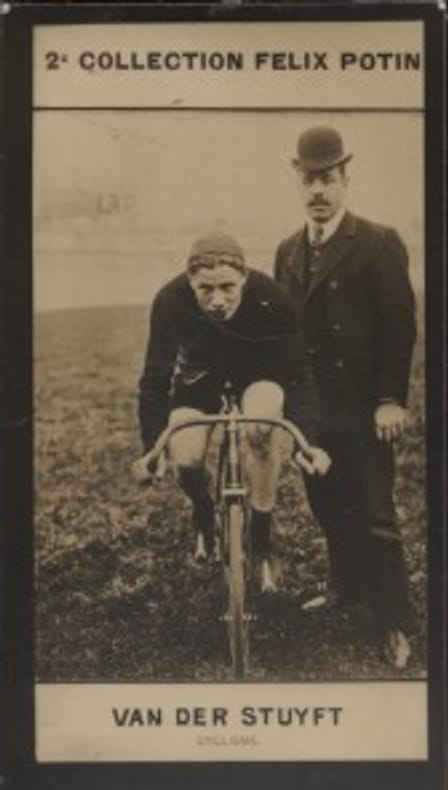 Photographie de la collection Félix Potin (4 x 7,5 cm) représentant : Albrecht Van Der Stuyft, coureur cycliste.. VAN DER STUYFT (Albrecht) - (Photo ...