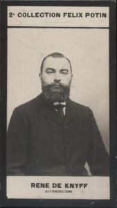 Photographie de la collection F&eacute;lix Potin (4 x 7,5 cm) repr&eacute;sentant : Chevalier Ren&eacute; de Knyff, automobilisme.. DE KNYFF (Ren&eacute;) - (Photo de la 2e ...