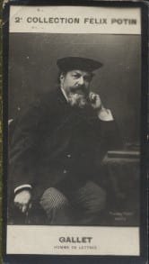 Photographie de la collection F&eacute;lix Potin (4 x 7,5 cm) repr&eacute;sentant : Louis Gallet, homme de lettres.. GALLET (Louis) - (Photo de la 2e collection ...