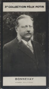 Photographie de la collection F&eacute;lix Potin (4 x 7,5 cm) repr&eacute;sentant : Bonnevay, homme politique.. BONNEVAY (Homme politique) - (Photo de la 3e ...