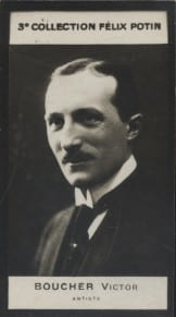 Photographie de la collection Félix Potin (4 x 7,5 cm) représentant : Victor Boucher, artiste.. BOUCHER (Victor) - (Photo de la 3e collection Félix ...