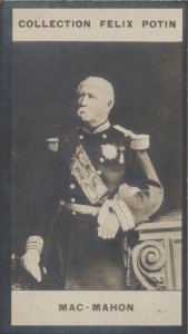 Photographie de la collection Félix Potin (4 x 7,5 cm) représentant : Mac-Mahon, homme politique.. MAC-MAHON 