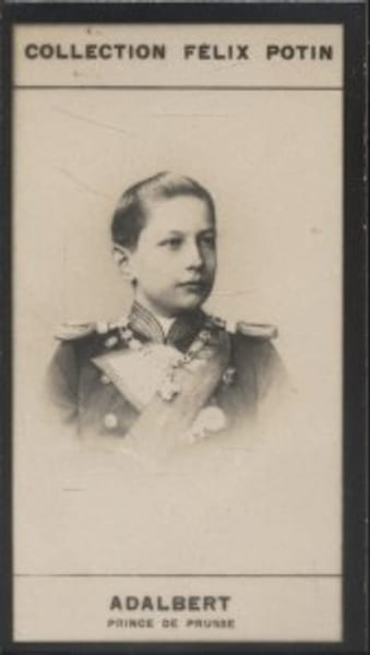 Photographie de la collection F&eacute;lix Potin (4 x 7,5 cm) repr&eacute;sentant : Prince Adalbert de Prusse.. ADALBERT - Prince de Prusse 