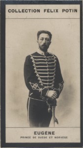 Photographie de la collection Félix Potin (4 x 7,5 cm) représentant : Prince Eugène de Suède et Norvège.. EUGENE - Prince de Suède et Norvège. 